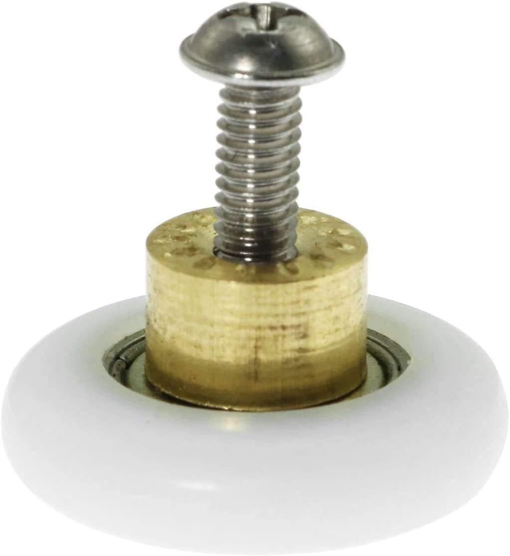 Four replacement shower door roller wheels with screws, 19 mm diameter - detail 2