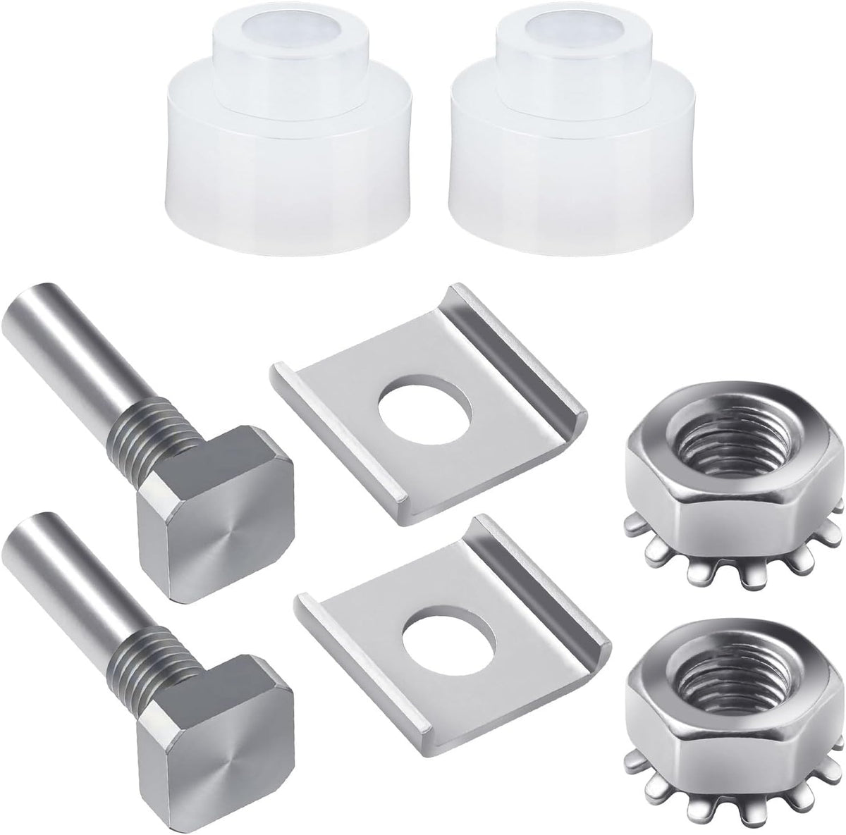 Shower door pivot repair components with pins and bushings