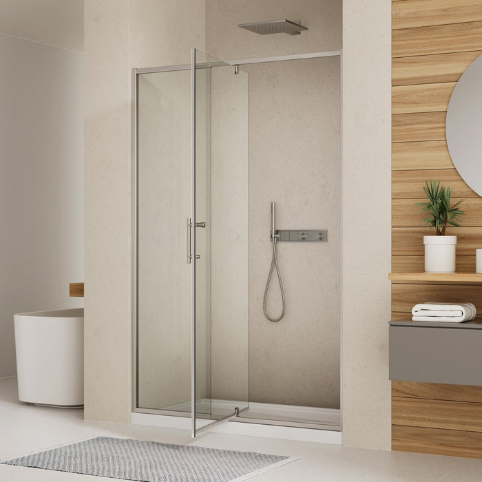 LANDOLT 38–42 in. W × 71 in. H Pivot Shower Door in Chrome — Model LD-SD-083